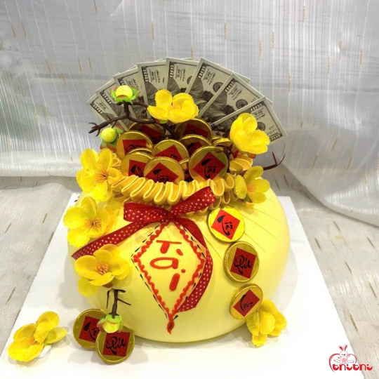 Bánh Kem Thố Vàng 6